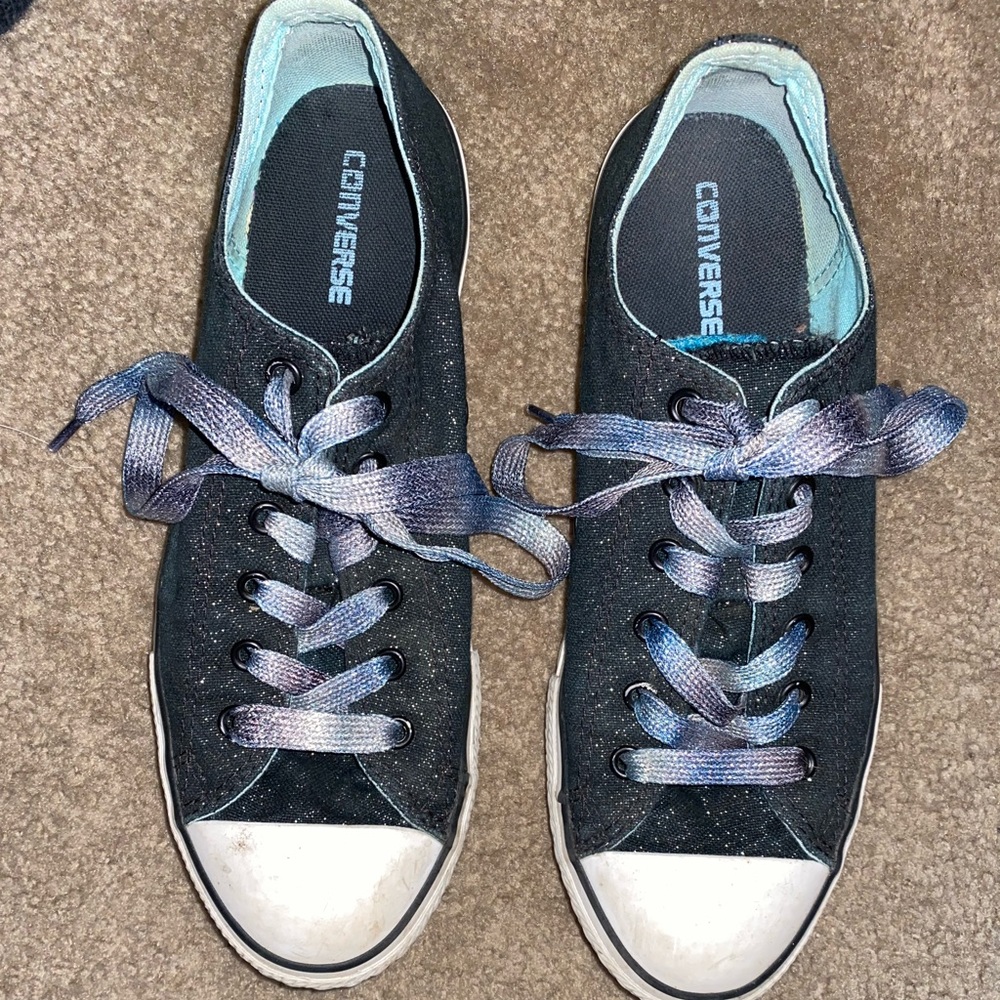 Galaxy sparkle converse sneakers